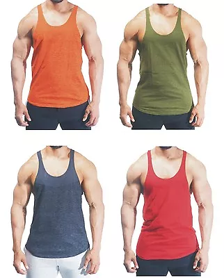 £6.49 • Buy Mens Bodybuilding Gym Stringer Vest Y Back Racer Back Tank Top Fade Out Gym Vest