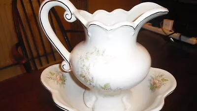 £8 • Buy Beautiful Vintage Maryleigh Staffordshire Pottery Wash Bowl/water Jug
