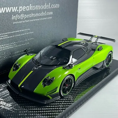 1/18 Peako Model Pagani Zonda Cinque Green With Carbon Base Special Edition • $799.99