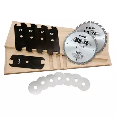 Dado Blade Set 8 In. Carbide Stacking 14-Pieces For Smooth & Precise Flat New • $70.19