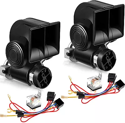 2PCS Train Horn 12V Super Loud Electric Snail Air Horn For Motorcycle Car Truck • $29.99