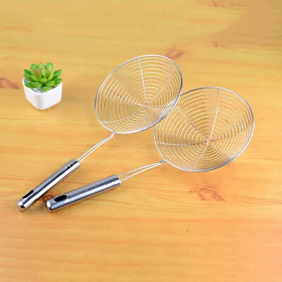 £4.21 • Buy Skimmer Frying Spoons Kitchen Utensil Steel Mesh Strainer Ladle Spider
