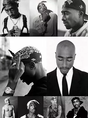 A4 6x4 Tupac 2pac Poster Print Celebrity Gangster Rapper HipHop Wall Art Picture • £3.99