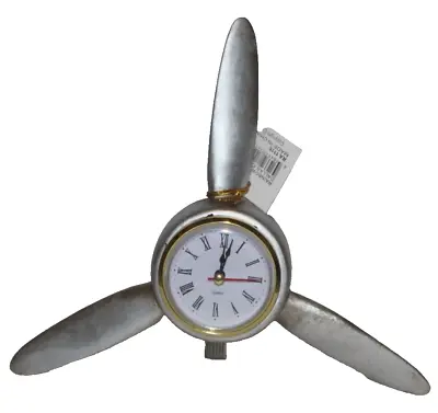 New In Box Airplane Propeller Desk /mantle Clock • $57.31