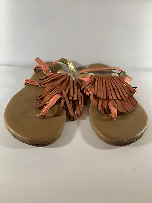 $15.97 • Buy Vans Strappy Flat Sandals Pink Coral With Fringe Womens Size 8-8.5 See Photos