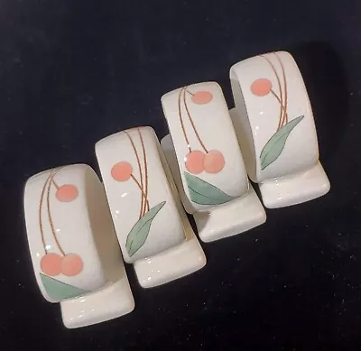 Set Of 4 Vintage Mikasa Fruit Panorama Ceramic Porcelain Napkin Rings 1977447 • $19.99