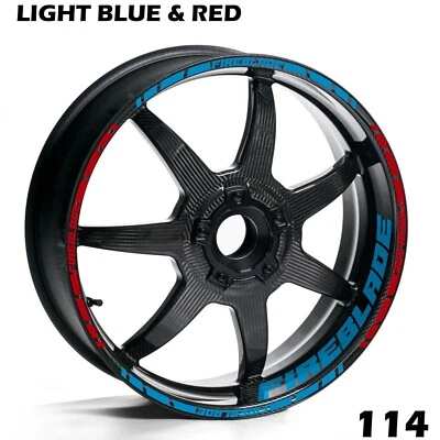 £32.99 • Buy Honda Fireblade Motorcycles Wheel Rim Stripes Tape Decals Stickers Full Bike Kit