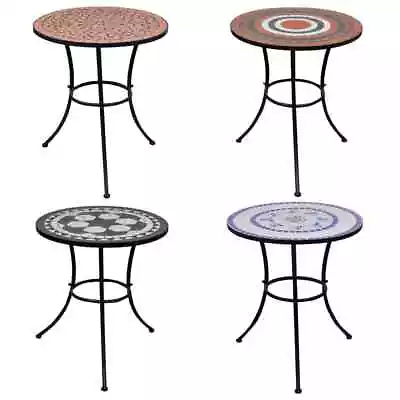 VidaXL Bistro Table Mosaic Ceramic Outdoor Garden Patio Cafe Coffee 4 Colors • $110.99