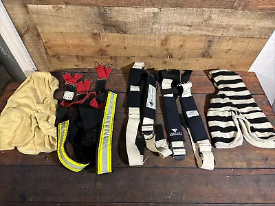 $68 • Buy Firefighter Pant Suspenders 2 Veridian V525 & 1 Quest XL & Head Protector Lot