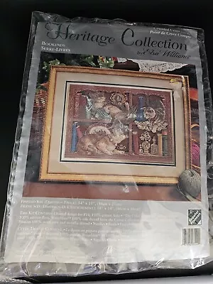 Elsa Williams Heritage Collection BOOKENDS Cats Cross Stitch Kit #03222  Lot • $22