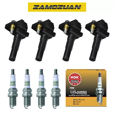 Ignition Coil & NGK Platinum Spark Plugs 4PCS 02-03 For Subaru Impreza WRX UF480 • $87.50