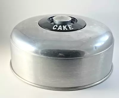 Vintage Kromex Aluminum Cake Cover With Black Nob No Plate Lid Only • $19.95