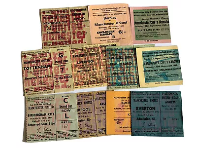 £11.75 • Buy 11 MANCHESTER UNITED FOOTBALL TICKET STUBS 1962 And 1969- GEORGE BEST IN MOST