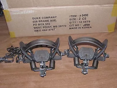 $34.82 • Buy 2 Duke #2 Coil Spring Os Traps Raccoon Coyote Bobcat Fox Lynx Otter New Sale