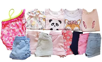 Girls 2T Summer Clothes Lot Bundle Wholesale Shirts Shorts Outfit Toddler 13pc • $12.99