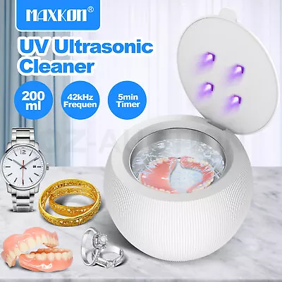 Ultrasonic UV Cleaner For Dentures Aligner Retainer Cleaning Device Machine • $69.95