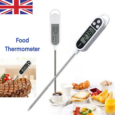 Digital Food Thermometer Temperature Probe Meat Cooking Jam Sugar BBQ Turkey • £2.99