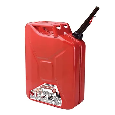 Midwest Can 5 Gallon 5 Gal Metal Jerry Red Gas Can W/ Spill Proof Spout 5810 • $69.99
