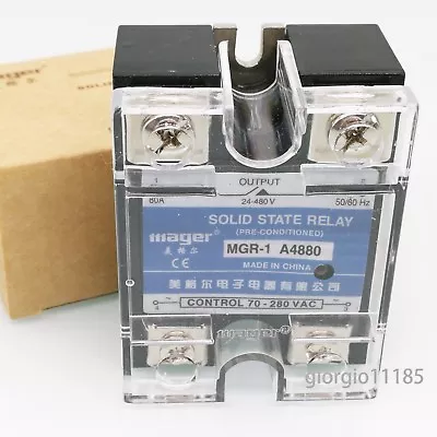 US Stock 80A Solid State Relay SSR AC-AC Input 70-280V AC Load 240-480V​AC A4880 • $24.71