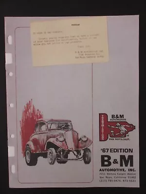 $69.50 • Buy B & M Shifters Automotive Racing Speed Catalog 1967 BROCHURE VTG HOT ROD, RARE!