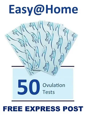 50 X Easy@Home OPK Ovulation LH Test Strips - FREE EXPRESS POST • $49.50