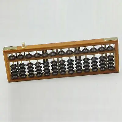 13 Column Wooden Abacus Math Learning Abacus Soroban Counting For Children • £13.97