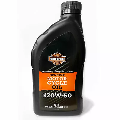 Harley Davidson H-D 360 Genuine Motorcycle Oil 1 Litre 20w50 62600017 • £15.99