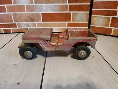 Vintage 1940s Aluminum Oglesby Willy's Toy Red Army Jeep • $0.99