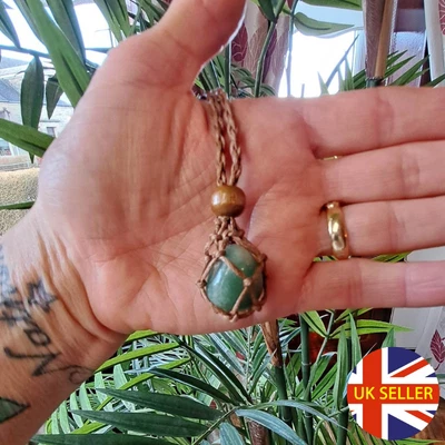 £4.49 • Buy Hand Made Natural String Crystal Holder With Green Aventurine Chakra Stone BNWT