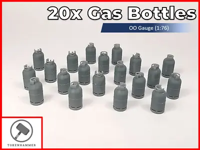 20 X Gas Bottles For Model Scenery Pack 1:76 OO Gauge 4mm • £4.95