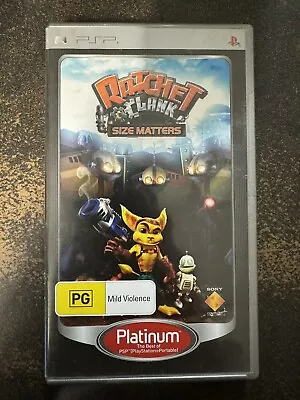 Ratchet & Clank : Size Matters Platinum PSP Game With Manual Free Post • $8