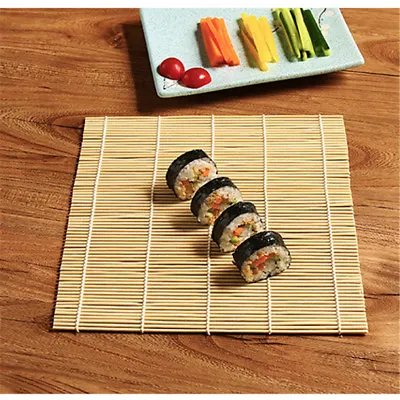 Sushi Mat Bamboo Maker Kit Rice Roll Mold Kitchen DIY Mould Roller Rice Paddl-ml • £2.52