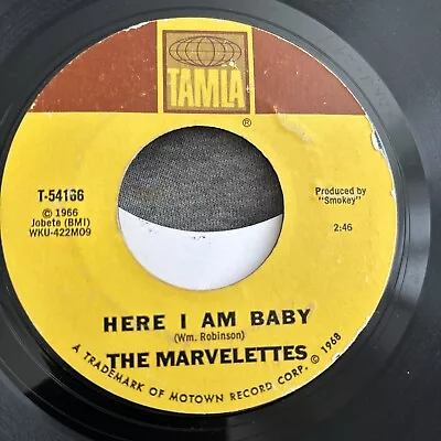 The Marvelettes  - Here I Am Baby  Sister Funk 45 Sample Vg+/ex 1968  • £12