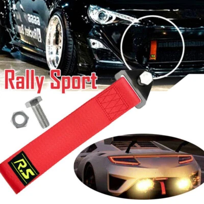 $12.33 • Buy AU Car Tow Towing Strap Belt JDM Racing Drift Rally Hook Universal Rope Van R.S