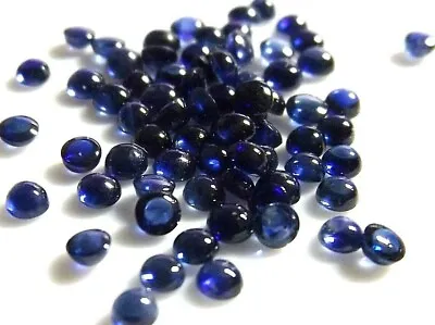 Round Cabochon Blue Natural Sapphires Gem - VVS 24-25mm (SA041) • $6.11