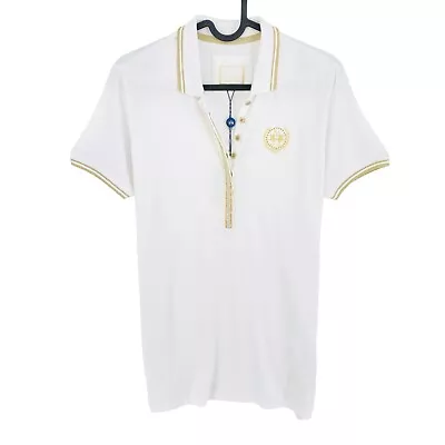 LA MARTINA White Viscose Piquet Polo Shirt Size 2 / S • $34.58