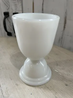 Hazel Atlas Vintage Depression LARGE 4 1/2  White Milk Glass Egg Cup • $8.99