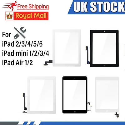 £11.99 • Buy For IPad 2/3/4/5/6/7/8/9 Mini 1/2/3/4 Air 1/2 Touch Screen Digitizer Replacement