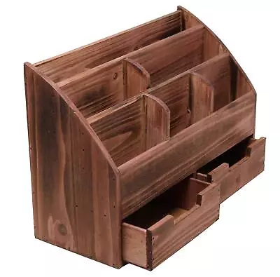 Executive Office Solutions Vintage Rustic Wooden Office Desk Organizer & Mail Ra • $209.85