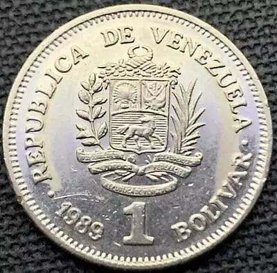 1989 Venezuela 1 Bolivar Coin UNC      #X145 • $7.20