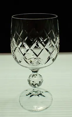 Bohemia Bristol Cut Crystal Wine Glass - Goblet - Vintage • $12.50