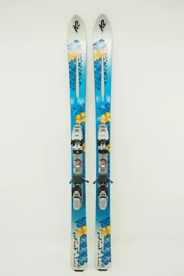 K2 Phat Luv 161cm Women's Downhill Skis 88mm Waist Blue/Silver W Marker Bindings • $74.99