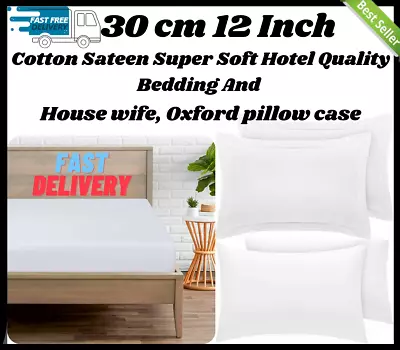 800Thread Count Fitted Sheet 30 Cm 12 Inch Deep 100% Pure Egyptian Cotton Sateen • £17.95