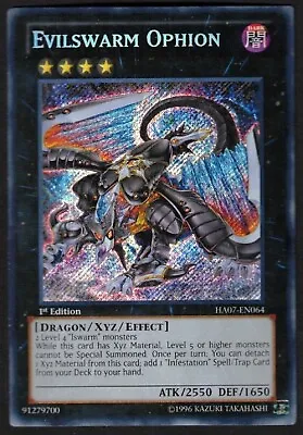 Yugioh Evilswarm Ophion HA07-EN064 Secret Rare 1st Ed - MP • $3.32