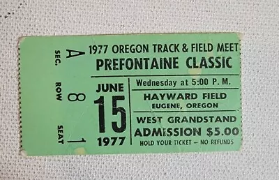 Vintage 1970s Steve Prefontaine Classic Ticket Stub Oregon Hayward Field 1977  • $46.74