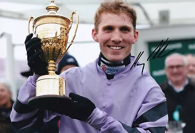 Horse Racing - Harry Cobden - Hand Signed A4 Photograph - COA • £15