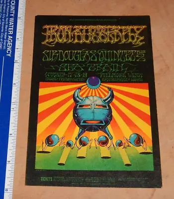 1968 Iron Butterfly -  Bill Graham Fillmore Concert Postcard Bg141  Rick Griffin • $49.99