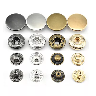 10Set Metal Press Studs Snap Button Fasteners Sewing Clothes Bags Garments 145AU • $2.14