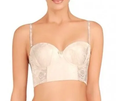 Pleasure State  August Skye Strapless Long Line Bra Ivory Longline Strapless Bra • £15