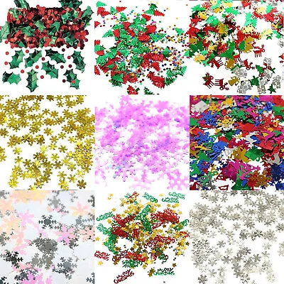 £2.99 • Buy Christmas Party Table Confetti Metallic Snow, Stars, Gifts, Reindeer, Trees Etc